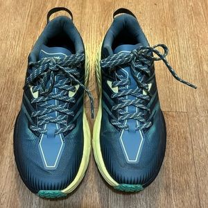 Hoka One One Speedgoat 4 Trail Running Shoes Blue Green Women’s Size 7.5